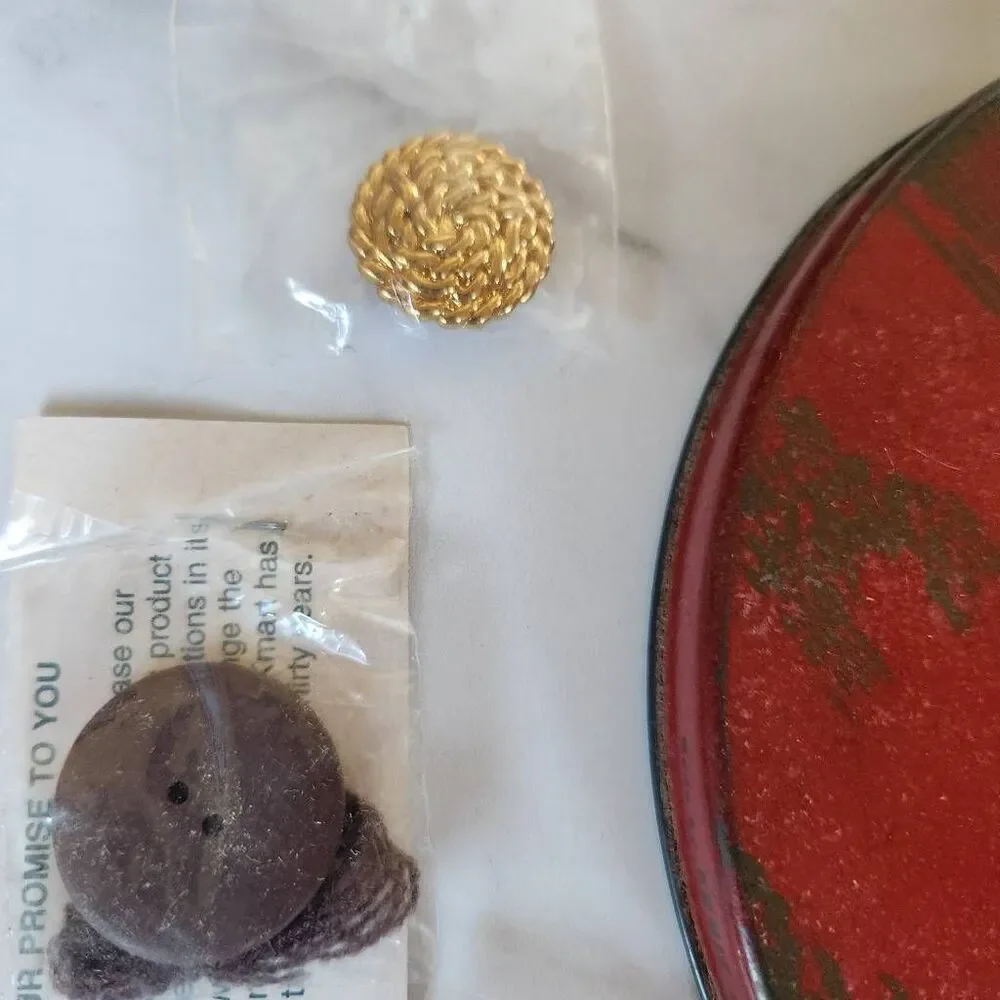 Vintage lot bundle buttons metal tin canister sewing single orphan earrings craf